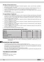 Предварительный просмотр 18 страницы ECG RK 1785 KE colore Instruction Manual