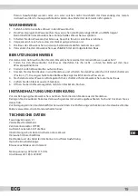 Preview for 15 page of ECG RK 2010 OT Operating Manual