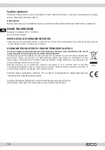 Предварительный просмотр 14 страницы ECG RM 200 Instruction Manual