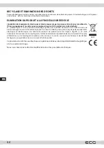 Предварительный просмотр 44 страницы ECG RM 430 Instruction Manual