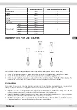 Preview for 41 page of ECG RM 750 Instruction Manual