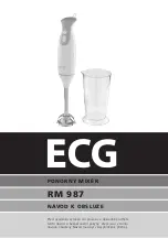 Предварительный просмотр 1 страницы ECG RM 987 Operating Manual