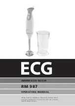 Предварительный просмотр 15 страницы ECG RM 987 Operating Manual