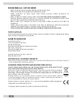 Предварительный просмотр 11 страницы ECG RM 994 Instruction Manual