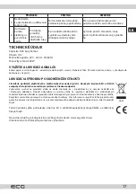 Предварительный просмотр 17 страницы ECG RZ 060 Instruction Manual