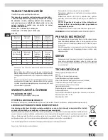 Предварительный просмотр 8 страницы ECG RZ 10 Instruction Manual