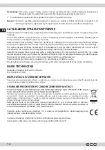 Предварительный просмотр 14 страницы ECG S 1070 Panini Instruction Manual