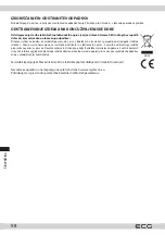 Предварительный просмотр 58 страницы ECG S 1170 Instruction Manual