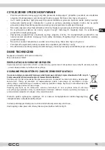 Предварительный просмотр 15 страницы ECG S 299 3in1 Instruction Manual