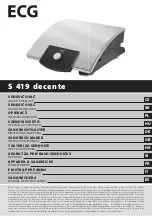 ECG S 419 decente Instruction Manual preview