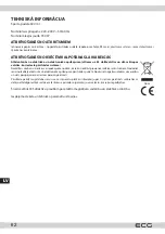 Предварительный просмотр 62 страницы ECG SM 256 Instruction Manual