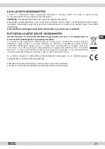 Предварительный просмотр 21 страницы ECG SM 515 Instruction Manual