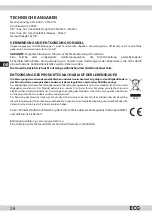 Предварительный просмотр 26 страницы ECG SM 515 Instruction Manual