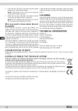 Preview for 14 page of ECG ST 8650 double Instruction Manual