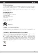 Preview for 5 page of ECG TK 2000 T Operating Manual