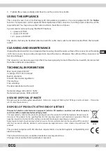 Preview for 21 page of ECG TK 2010 T Instruction Manual