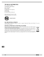 Preview for 32 page of ECG TK 2010 TC Operating Manual