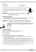 Предварительный просмотр 54 страницы ECG TK 2050 Instruction Manual