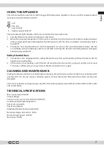 Preview for 7 page of ECG TV 3030 Heat R Instruction Manual