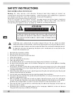 Предварительный просмотр 40 страницы ECG TV LED 632 Instruction Manual