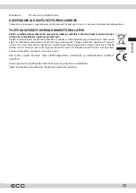 Предварительный просмотр 23 страницы ECG UV 5080 Instruction Manual