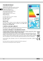 Предварительный просмотр 14 страницы ECG VP 3143 S Instruction Manual