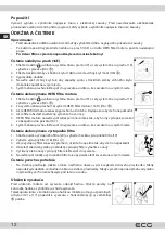 Preview for 12 page of ECG VP 6080 BS Instruction Manual