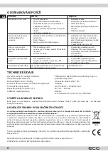 Preview for 8 page of ECG VT 4220 3in1 Instruction Manual