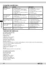 Preview for 44 page of ECG VT 5220 2in1 Flex Clean Instruction Manual