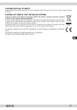 Предварительный просмотр 27 страницы ECG VV 115 Instruction Manual