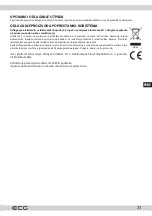 Предварительный просмотр 31 страницы ECG VV 115 Instruction Manual