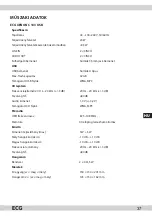 Preview for 37 page of ECG XENON C 133 USB Instruction Manual