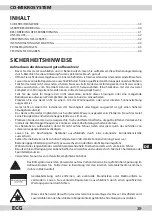 Preview for 39 page of ECG XENON C 133 USB Instruction Manual