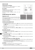 Preview for 42 page of ECG XENON C 133 USB Instruction Manual