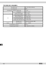 Предварительный просмотр 40 страницы ECG XENON C 222 Instruction Manual