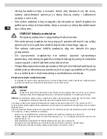 Предварительный просмотр 22 страницы ECG ZH 3620 Instruction Manual