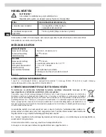 Предварительный просмотр 32 страницы ECG ZH 3620 Instruction Manual