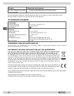 Предварительный просмотр 40 страницы ECG ZH 3620 Instruction Manual