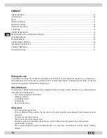 Preview for 16 page of ECG ZR 800 Operating Manual