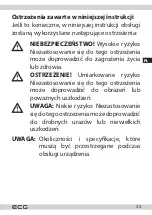 Preview for 33 page of ECG ZS 1520 CC Instruction Manual