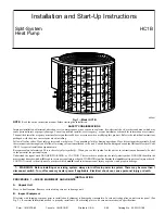 Echelon HC1B Installation And Start-Up Instructions Manual preview