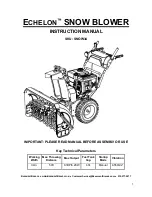 Echelon SNOW 34 Instruction Manual preview