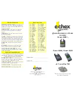 Предварительный просмотр 1 страницы Echex Nurit 3000, Nurit 3020 Quick Reference Manual