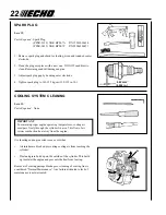 Предварительный просмотр 22 страницы Echo 001001 - 503999 Operator'S Manual