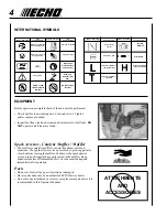 Preview for 4 page of Echo 02001001 Operator'S Manual