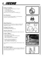 Предварительный просмотр 6 страницы Echo 02001001 Operator'S Manual