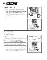 Preview for 22 page of Echo 02001001 Operator'S Manual