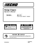 Preview for 1 page of Echo 02006800 Operator'S Manual