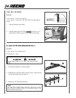 Предварительный просмотр 24 страницы Echo 02006800 Operator'S Manual