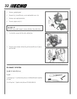 Preview for 32 page of Echo 02999999 Operator'S Manual